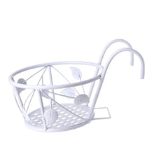 LUUYYI Plant stand2 Pcs Outdoor Hanging Planters Outdoor Plant Stand Garden Plant Basket Outdoor Planters Retro Flower Pot Holder Plant Display Rack Black Planters WHI
