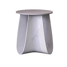GRFIT Coffee Table 17.7'' Side Table, White End Table Ideal for Living Room Bedroom, Plant Stand for Balcony,Side Tables Small Coffee Table for Indoor & Outdoor End Tables