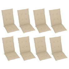 KDACVBMG Patio Reclining Chairs with Cushions 8 pcs Gray Acacia Wood