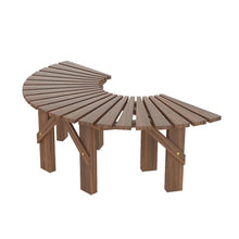BXKCFYBSQ Tree Bench Surround,Semicircle/Circle Outdoor Garden Bench,Outdoor Furniture Decoration Seating,Romantic Feature,Shape Extends Infinitely(Semicircle)