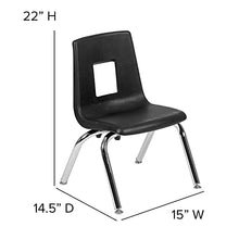 Flash Furniture Emmy Mobile Circle Wave Activity Table Set with Student Stack Chairs Grey