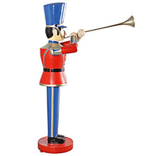 Design Toscano 6 Foot Tall Nutcracker Ballet Trumpeting Toy Soldier Holiday Decor Full Color