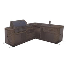 Covers & all Outdoor Kitchen Island Cover, Customize Left Right & Straight Shapes,12 Oz Waterproof UV & Weather Resistant Patio BBQ Grill Island protector with Handles Air Vents (Coffee)