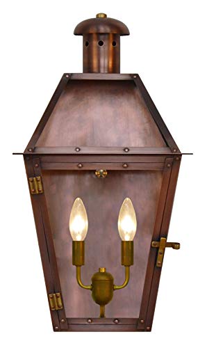 The CopperSmith Arcadia 18" Electric Flush Wall Lantern