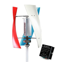 HENGJINGTR 8000W No Noise Wind Turbine Generator, 12V 24V 48V Free Alternative Energy Windmills with MPPT Hybrid Controller(3Blades) ﻿,220v