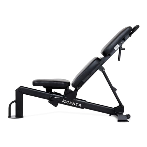 CENTR Multi-Adjustable Workout Bench - Decline/Incline - Matte Black
