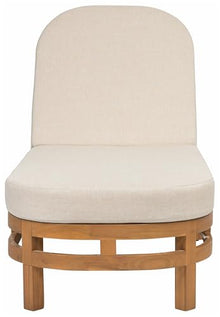SAFAVIEH Outdoor Patio Furniture Collection – Kento Natural & Taupe Adjustable Outdoor Lounger, Solid Wood Chaise with Removable Cushions, Modern Patio Lounge Seating (PAT7103A)