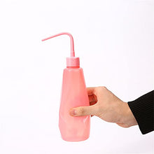 480ml Drip Water Bottle, Flower Waterer Gardening Tools, Squeeze Watering Can,Elbow Drip Water Bottle (Pink)