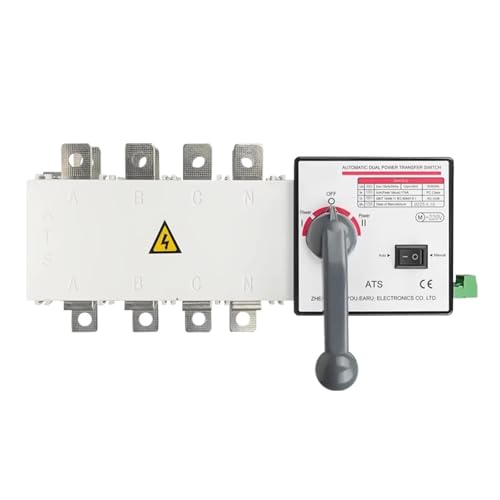 4P 125A AC400V Automatic Transfer Switch Electrical Selector Switche Auto or Manual 2 Input 1 Output Uninterrupted Power