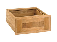 Pacific Teak Shaker 18-Inch Teak Wood Single Access Drawer - UD1-18S
