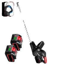 ZqRfJm 2000W Brushless Electric Hedge Trimmer Cordless Household Garden Tools for Battery Pin(2 Battery EU Plug)