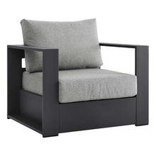 Modway Tahoe Aluminum Outdoor Patio Armchair in Gray Gray