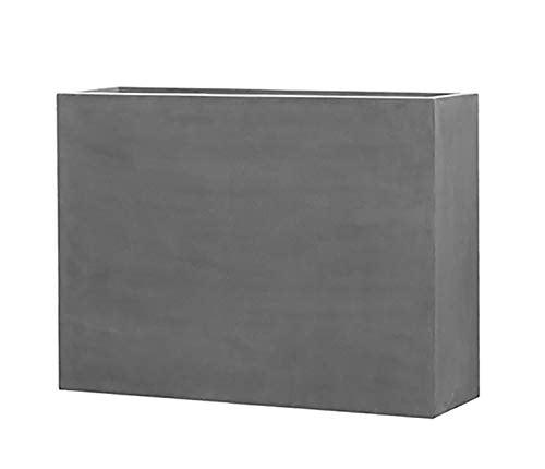 Pottery Pots Gray FiberStone Rectangle Planter 35.5" H X 13" W X 48.75" L - Jort Slim L - Natural Grey - Rectangular JORT Pot