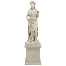 Design Toscano Spring Woman of the Four Seasons Garden Statue & Plinth 89 inch Faux Limestone