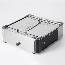Portable Charcoal Grill - Stainless Steel Tabletop BBQ with Baking Tray & Net for Smoker Cooking Steak & Chicken - Perfect Outdoor Grill for Balcony & Yard Use