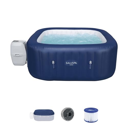 Bestway SaluSpa Hawaii AirJet 4-6 Person Inflatable Hot Tub with EnergySense Cover Blue