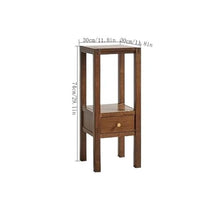 LUYOUBOZHU Vase Stand Multiple Wood Plant Stand with Drawers, Indoor Outdoor Walnut Colour Bonsai Base