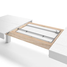 Mobili Fiver, Rachele Extendable Dining Table, 63(89) x35 in, Ashwood White, for 6-8 People, Expandable Dining Table for Kitchen, Living Room, Italian Furniture