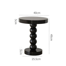 NRFJFOP Sofa Edge A Few Solid Wood Round Small Family of Bed Table Wabi-sabi Wind Angle Tea