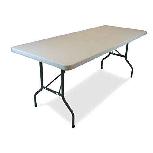 EventStable TitanPRO HDPE Plastic Folding Table, 6ft x 30in, White, 5 Pack