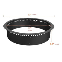 Outdoor Fire Pit Liner Ring Basin, 5pcs,Firepit
