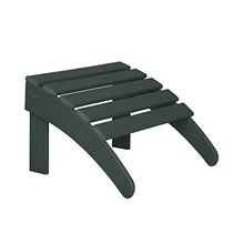 WO Home Furniture Set of 12-6pcs Traditional HDPE Adirondack Chairs with 3pcs Ottoman and 3pcs Side Table, All Weather Resistant for Patio, Outdoor, Balcony, Backyard, Deck, Pool, Dark Green