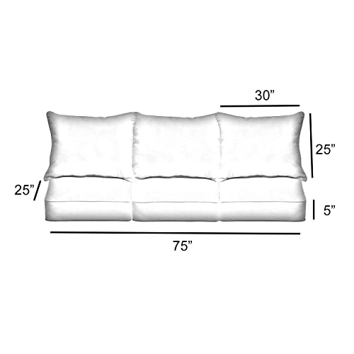 Mozaic Sorra Home Richloom Outdoor/Indoor Deep Seating Sofa Pillow and Cushion Set 25in x 25in x 5in Preview Lagoon