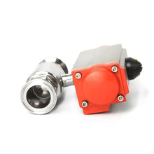 TQKEBWGW 76mm 304 Stainless Steel Ball Valve Clamp Ferrule Type Quick Install Ball Valves with Double Acting Cylinder