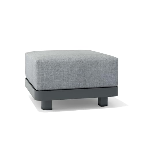 Anderson Teak Granada Deep Seating Aluminum Ottoman Cast Slate