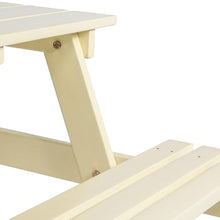 JONATHAN Y Shoreham Eucalyptus Wood Outdoor Picnic Table, 59", Almond