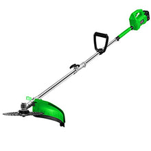 JOMRTS Battery Grass Outdoor Portable Electric Lawn Mower Garden Small Rechargeable Weeder, Multifunctional Agricultural Lawn Mower, High-Power Brushless (Green Battery*2)