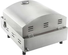 Outdoor 10" Pizza Oven, Stainless Steel Tabletop Pizza Oven,Propane Gas Fired, with Baking Stone and Shelf, Large-Capacity Pizza Drawer Toaster Oven, for Bakery Western Restaurant