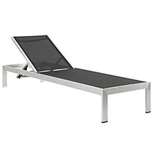 Modway Shore 6 Piece Outdoor Patio Aluminum Chaise with Cushions Silver Turquoise