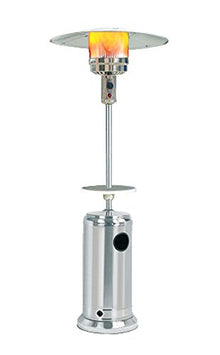 SUNHEAT Classic Umbrella Design Portable Propane Patio Heater with Drink Table, Stainless Steel