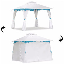 2 Tier 10'x10' Patio Gazebo Canopy Tent Steel Frame Shelter Awning W/Side Walls Outdoor Furniture