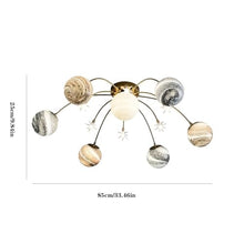 XIEICS Dimmable Modern Flush Mount Ceiling Lights, Nordic Creative Children's Room Close to Ceiling Lights for Boys Baby Room Nursery Dining Room Bedroom Living Room