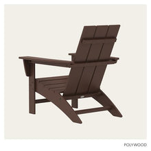 POLYWOOD Modern Adirondack Chair – All-Weather Outdoor Lawn Adirondack Chairs – HDPE, Fade-Resistant & Durable Outdoor Furniture – For Patio, Deck & Fire Pit Chairs – Mahogany Brown