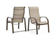 Winston Seagrove II Ultra High Back Patio Dining Chairs Set of 2 Sunbrella Pueblo Dune Fabric