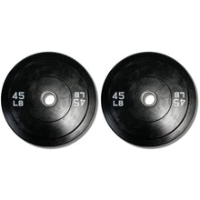 Ader Solid Black Rubber Bumper Olympic Plates Set 370LB Set