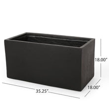 Hassyee Large Rectangle MGO Planter with Lightweight Concrete Structure for Backyard, Poolside, Lawn, Outdoor Flower Box with Drainage Hole for Growing Flowers, Plants, Herbs