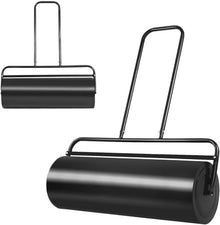 Lawn Roller,13 x 24 Inch Heavy-Duty Push/Tow Behind Water/Sand Filled Grass Roller for Lawn, Roller with Ergonomics U-Style Handle,13 Gallons (Black)