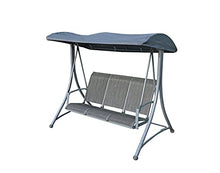 ROJAPLAST 103/9 Metal Garden Three Seat Swing, Grey, 123 x 196 x 179 cm