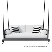 Amish Casual The Philly Amish Crafted Porch Swing Bed with Modern Backrest, Made in The USA from Kiln Dried Pine (Gray Paint, 5 Foot)