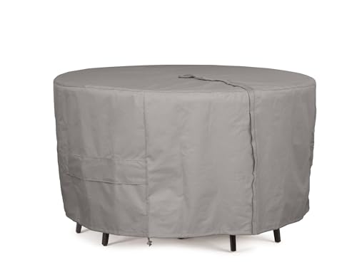Covermates Ultima Round Table/Chair Cover 108D x 30H Heavy Duty Grey