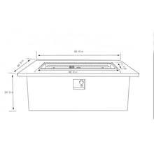 KEIKI 60 Inch Tall Rectangular Fire Table, Concrete Propane Gas Fireplace with Tank Storage, 60000 BTU Outdoor Heating for Patio Backyard