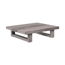 Armen Living Vivid Outdoor Patio Coffee Table in Gray Eucalyptus Wood