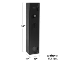 Sports Afield Home Defense 4-Gun Fireproof Electronic Lock Gun Safe Black Textured Gloss