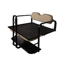 ProFX Golf Cart Rear Flip Seat Kit with Grab Bar for EZGO RXV Gas & Electric Golf Carts Stone