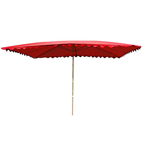 YYBOES Patio Umbrella Outdoor,2.9M Rectangular Market Sunshade Canopy, 8 Rib Patio Outdoor Tilting Umbrella Parasol with Tilt Mechanism Anti- Sun for Beach/Pool/Patio/Outdoor Sh