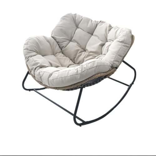 YUQKAI Shaking Chair Lazy Person Rattan Sofa Living Room Balcony Household Leisure Recliner Rocking Chair